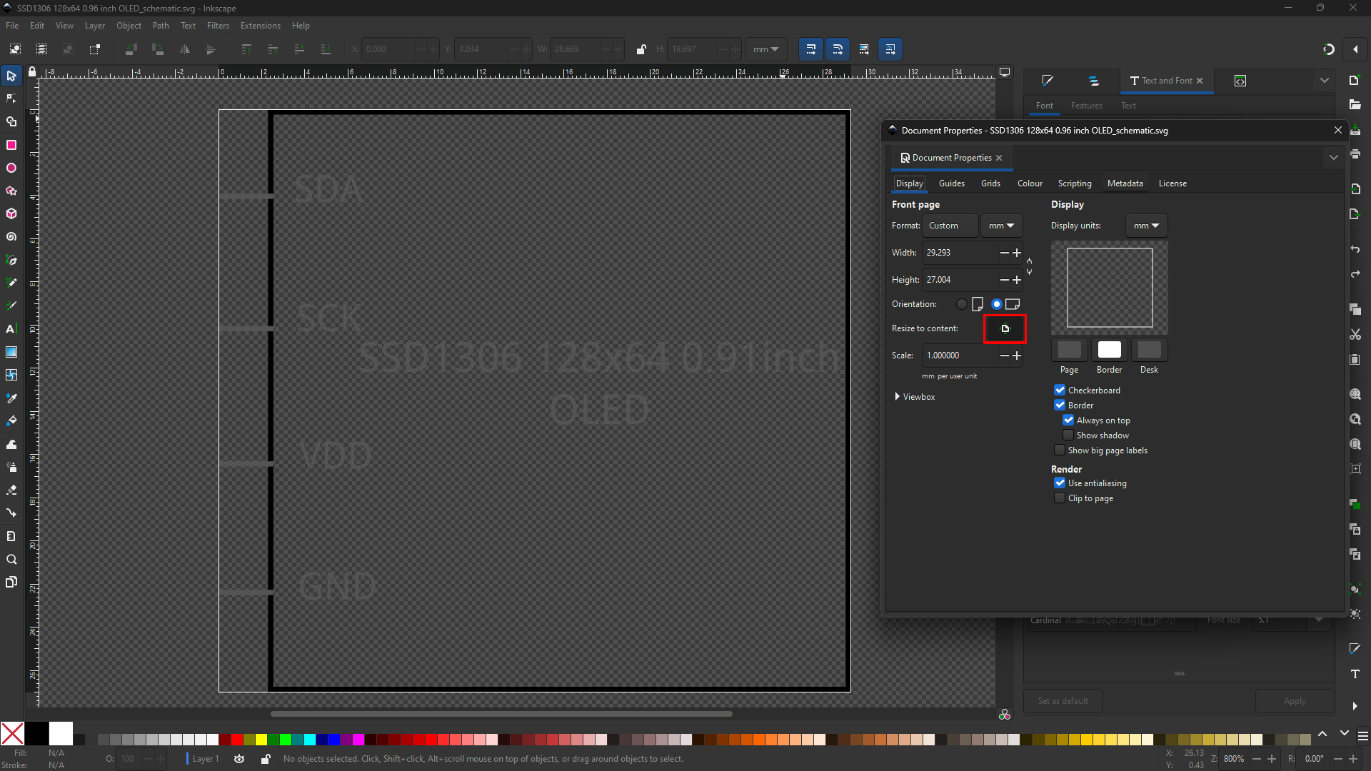 Resizing SVG file to content size of ssd1306 128x64 2